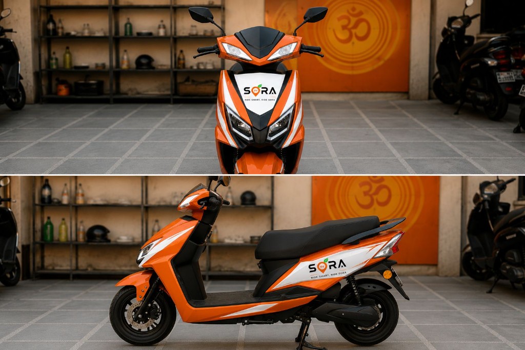Sora Cabs orange electric scooter